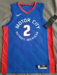 Maillot de Basket #2 Cunningham Pistons Motor City Edition